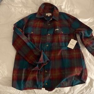 Brixton Bowery Atlantic Deep Flannel XS